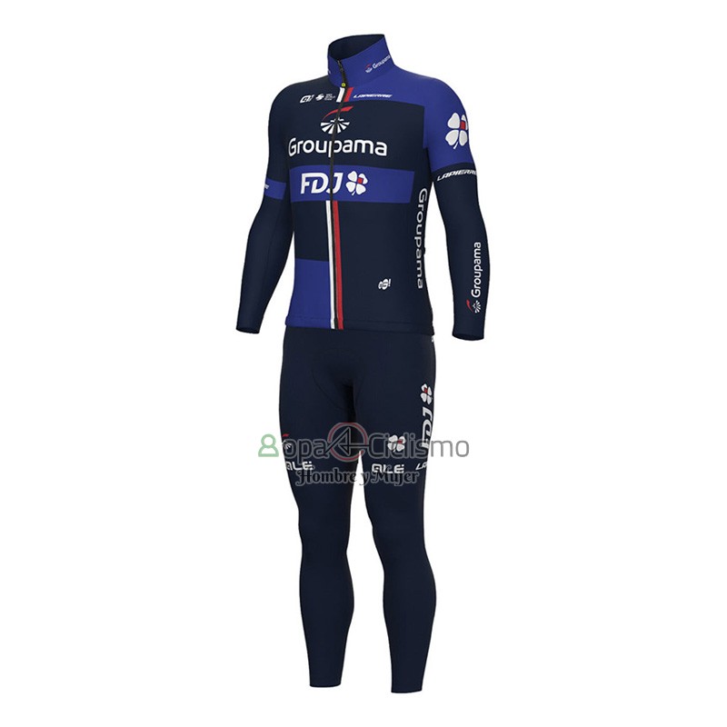 Groupama FDJ Ropa Ciclismo Culotte Largo 2023 Mangas Largas Violeta